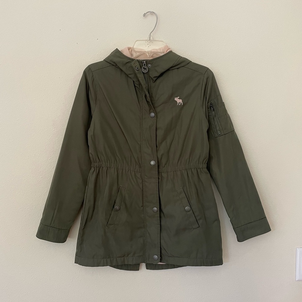🌷 Abercrombie Kids Olive Green Jacket #9